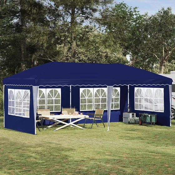 vidaXL Pop-up Festtelt 575 x 289 x 245 cm Blå