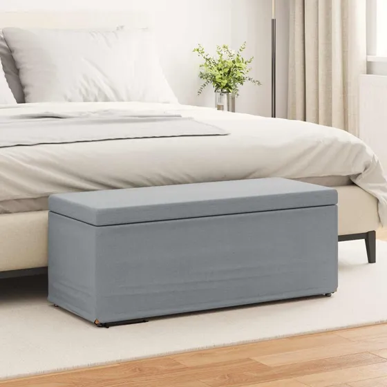 vidaXL Taburet Lysegrå 101 x 41 x 40 cm Stof & Konstrueret Træ