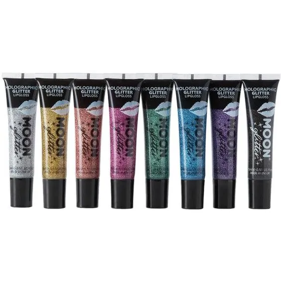 Moon Glitter Holografisk Lipgloss - Sølv