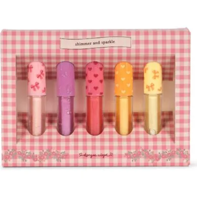 Konges Sløjd Glitter Lip Gloss 5-pack (vegansk, CE-godkendt)