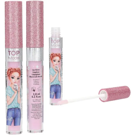 TOPModel Beauty And Me Rose Jordbær Lipgloss 2,8 ml med glitterlåg