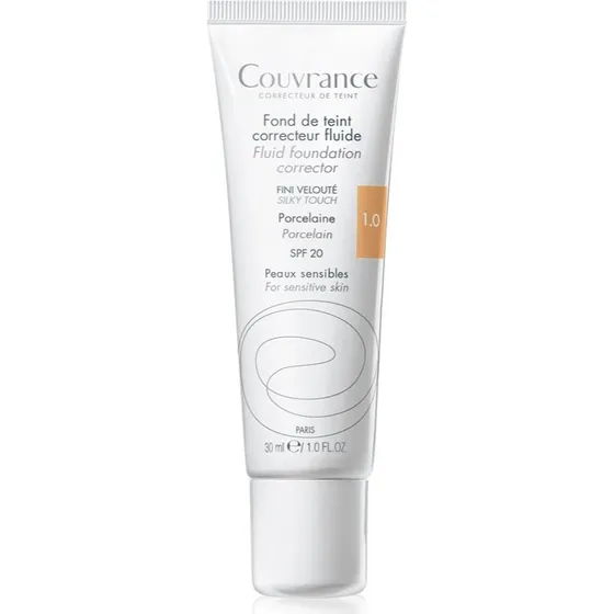 Avène Couvrance Liquid SPF 20 Foundation 1.0 Porcelæn 30 ml