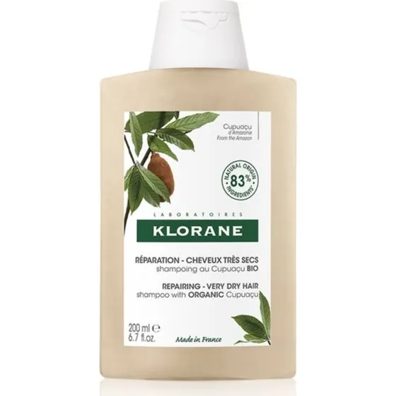 Klorane Reparerende Shampoo med Økologisk Cupuaçu-smør, 200 ml