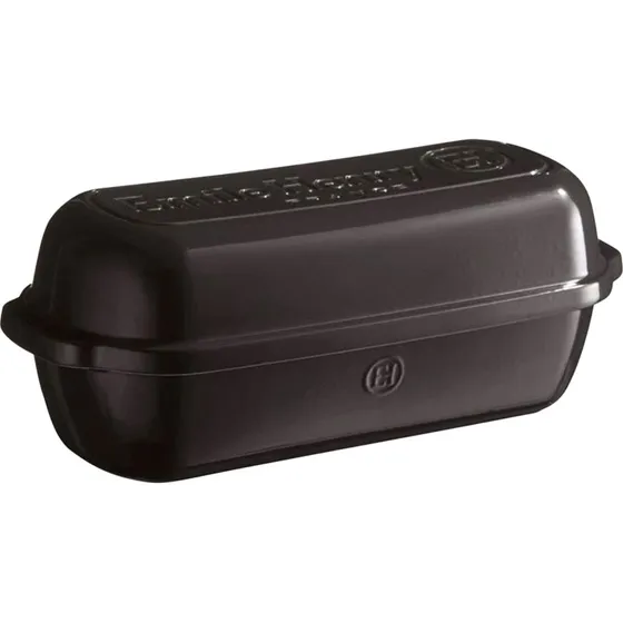 Emile Henry Brødform 4,5 L, sort, rektangulær