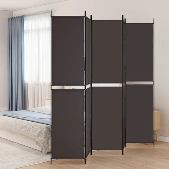 vidaXL 5-panels rumdeler brun 250x220 cm
