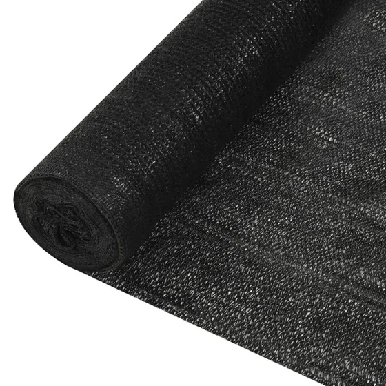 vidaXL Afskærmning 3,6x10 m HDPE 195 g/m² sort