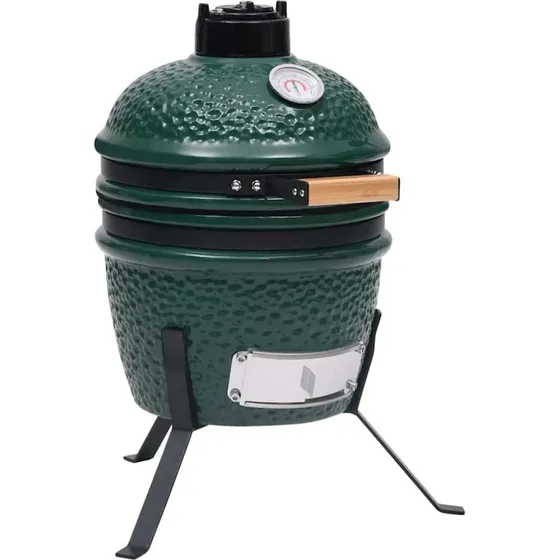 vidaXL 2-i-1 Kamado-røgegrill 56 cm grøn