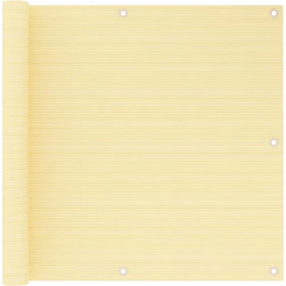 vidaXL altanafskærmning 90x500 cm HDPE beige