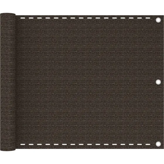 vidaXL altanafskærmning 75x500 cm HDPE brun