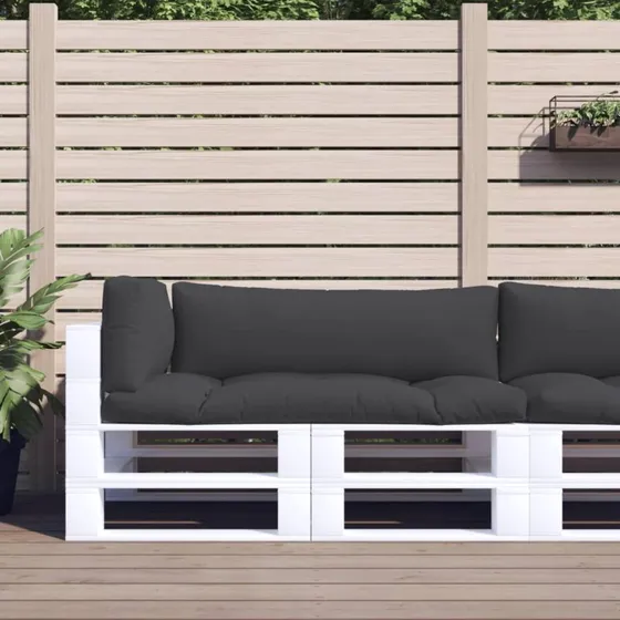 vidaXL Pallehynder 3 stk. sort 58x58x10 cm