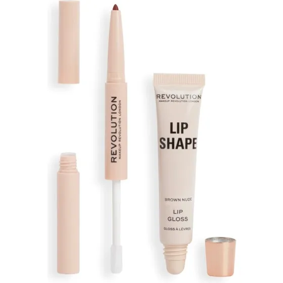 Makeup Revolution Lip Shape Kit Brown Nude 11 ml