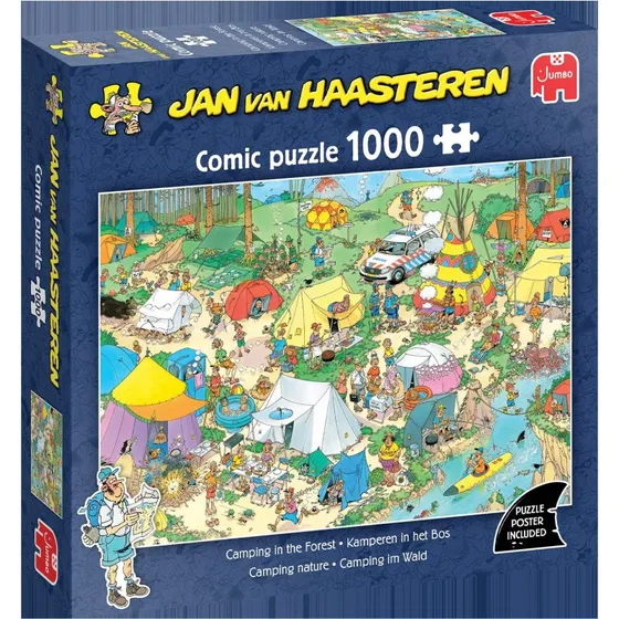 Jan van Haasteren Camping in the Forest – 1000 brikker