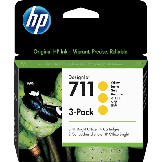 HP 711 Gul Blækpatron 3x29 ml til DesignJet