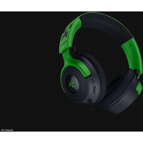 Razer Kraken V4 X Minecraft Edition - Sort/Grøn Kablet Gaming Headset