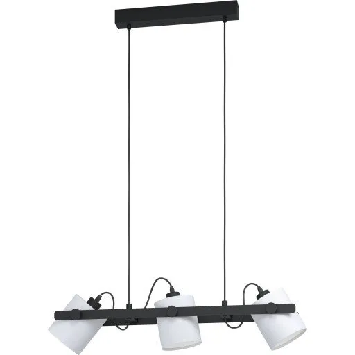 Eglo Hornwood 1 3-lampe pendel, sort/hvid
