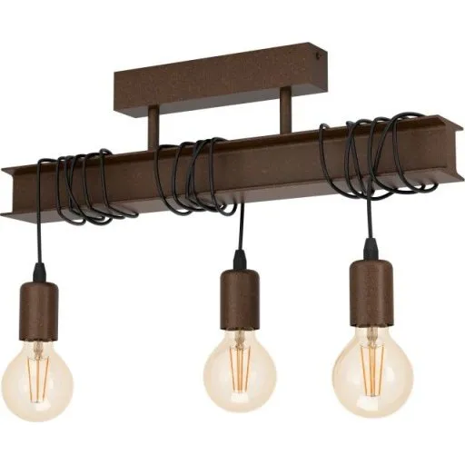 Eglo Townshend 4 loftlampe, antikbrun
