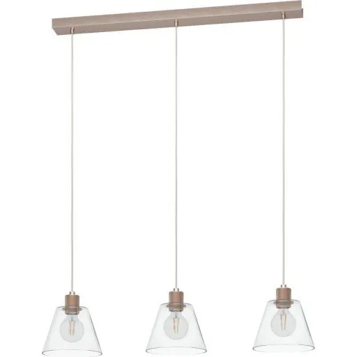 Eglo Copley langbordspendel, roseguld/klar, 3L