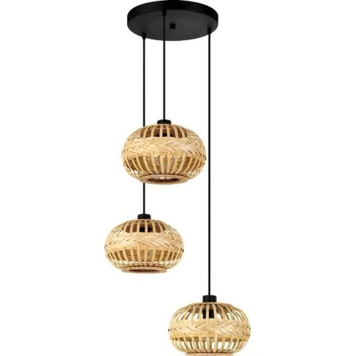 Eglo Amsfield klyngependel i bambus, 3L