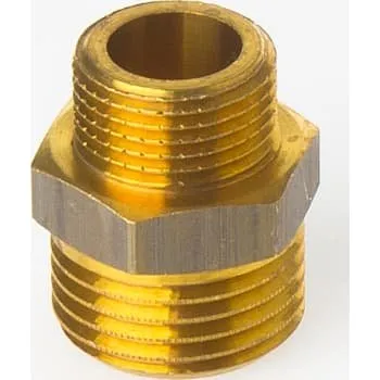 BRYSTNIPPEL MS 1/2" x 3/8" - Messing, forkromet