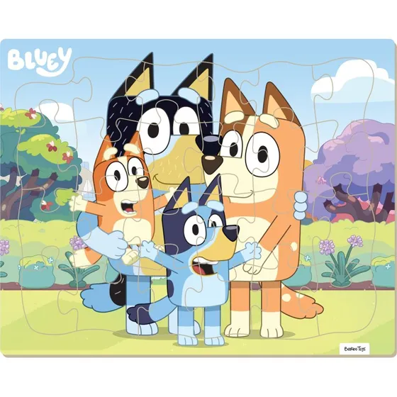 Bluey - Indrammet Pap-Puslespil 24 Brikker - Familie