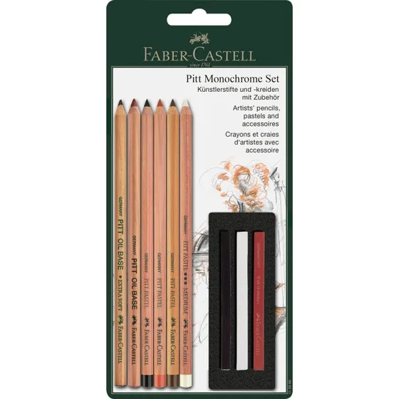 Faber-Castell Pitt Monoc. Pastel + Kridt 5+3