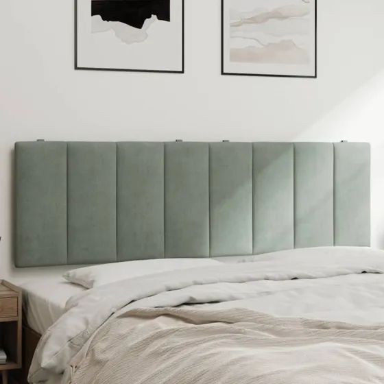 vidaXL Hanko Gavlpude 152 cm Lysegrå Velour