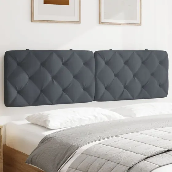 vidaXL Gavlpude 183 cm Mørkegrå Velour