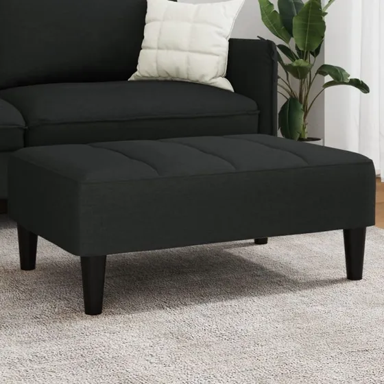 vidaXL Fodskammel 77x55x31 cm i Velour, Sort