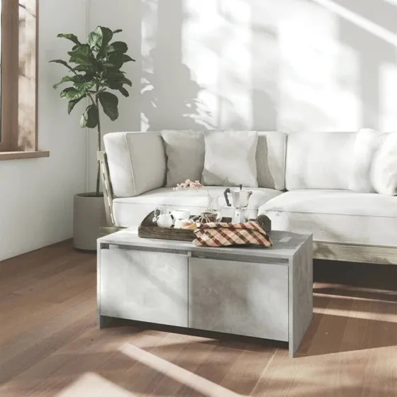 vidaXL sofabord 90x50x41,5 cm betongrå konstrueret træ