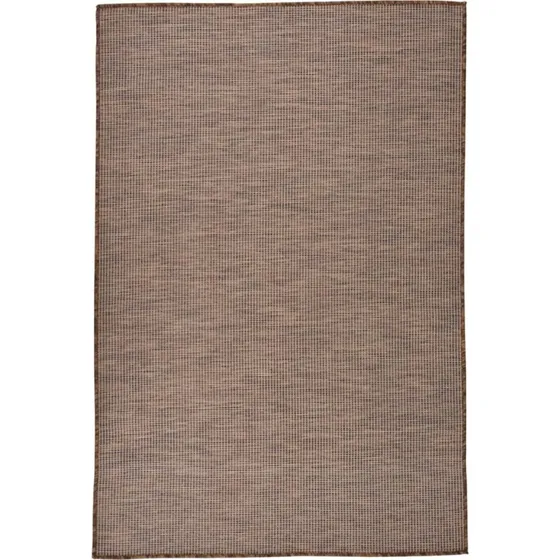vidaXL fladvævet udendørstæppe 120x170 cm brun