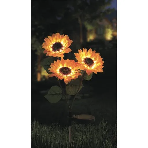 Veli Line Solsikkebuket med lys – 3 varmhvide LED-lys