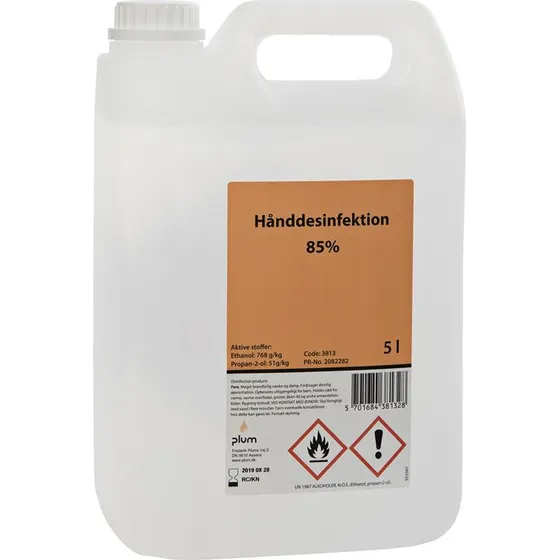 Plum Hånddesinfektion 85% 3 x 5 L