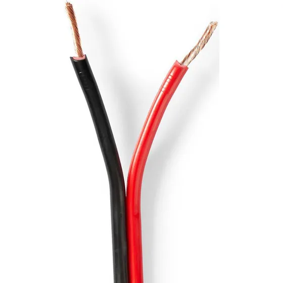 Nedis Højtaler Kabel 2x1,50 mm² 100 m Rød/Sort