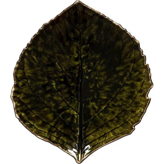 Costa Nova Riviera Hydrangea Leaf Fad 17 cm Mørkegrøn