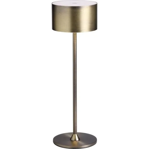 Nielsen Light Bistro genopladelig bordlampe, antik messing