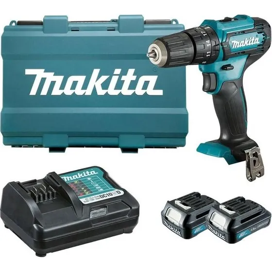 Makita HP333DWAE 12V Akkuboremaskine 2x2,0 Ah, Lader & Kuffert