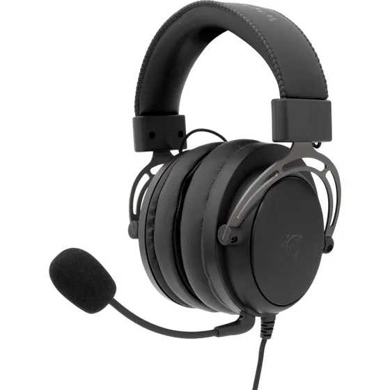 White Shark GORILLA Over-Ear Gaming Headset, Sort/Gra