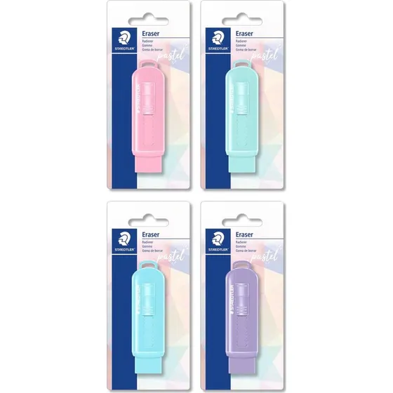 Staedtler 525 PSBKPA PVC-frit viskelæder Pastel, 4 stk