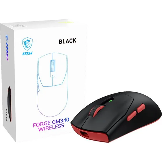 MSI FORGE GM340 Optisk Trådløs Mus Sort