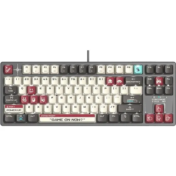 Bloody S87 Pixels Mekanisk Tastatur med Røde Switches, USB