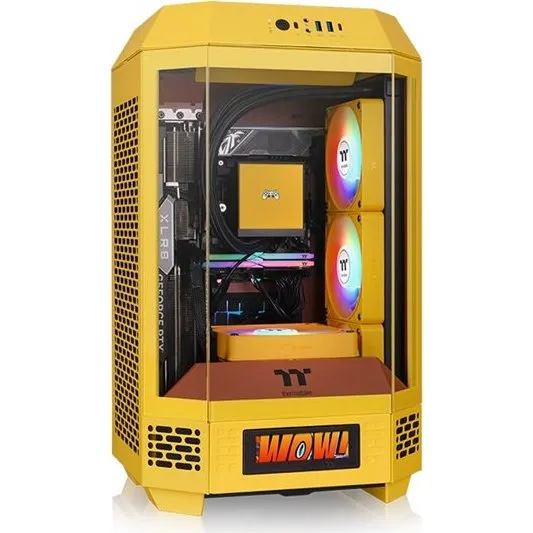Thermaltake The Tower 250 Mini ITX Gul med Glas Sidepanel