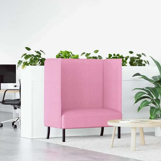 vidaXL Høj ryg sofa 101 cm lyserød stof