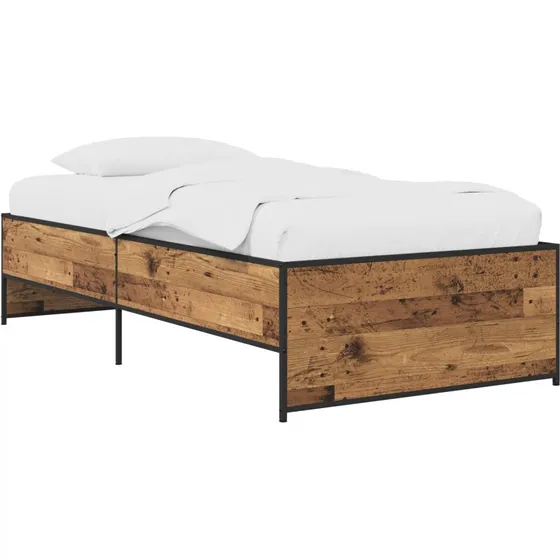 vidaXL Sengestel Gammelt Træ 80 x 200 cm Konstrueret Træ