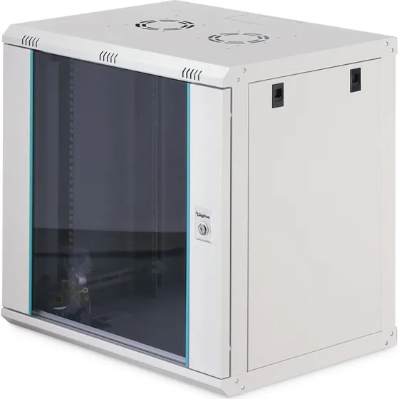 DIGITUS Dynamic-N Vægskab 600x450 mm, 12U, RAL 7035, lysegrå
