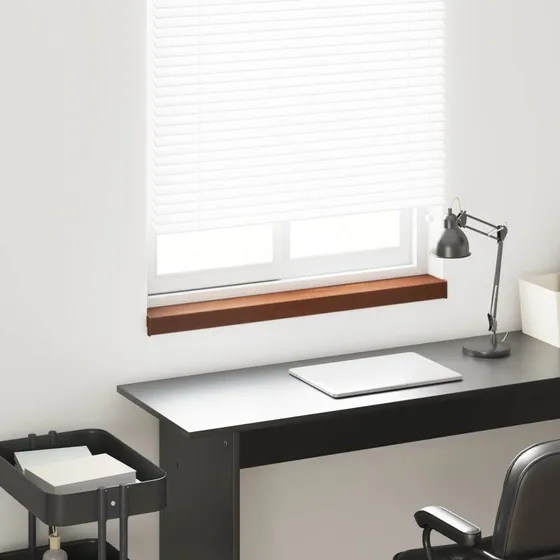 vidaXL Vindueskarm Brun Træ-look 100 x 10 x 4,5 cm PVC