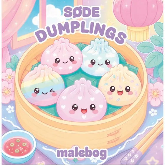 Søde Dumplings Malebog – 48 sider, hyggelig kreativ afkobling