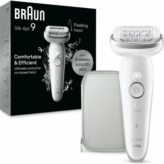 Braun Silk-épil 9 9-011, Silver/Hvid, 40 tweezers, MicroGrip