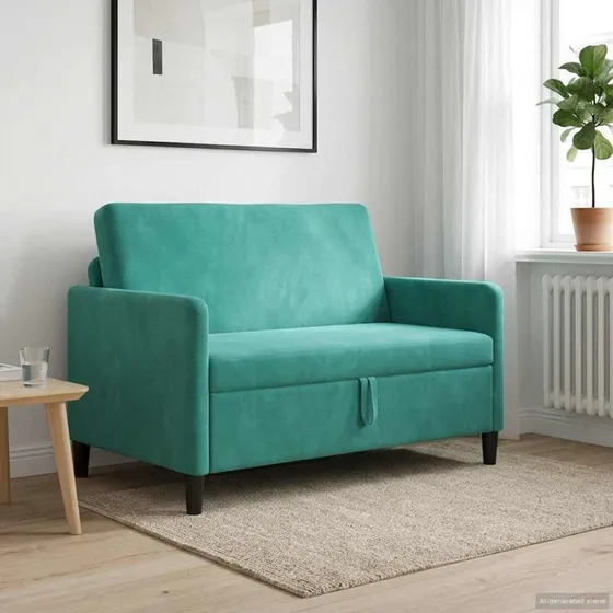 vidaXL Sofa med Opbevaring 122 x 78 x 87 cm Turkis
