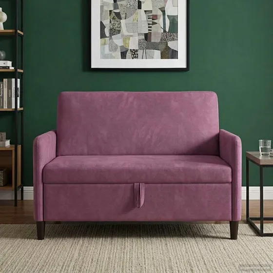 vidaXL Sofa med Opbevaring Lilla 122 x 78 x 87 cm