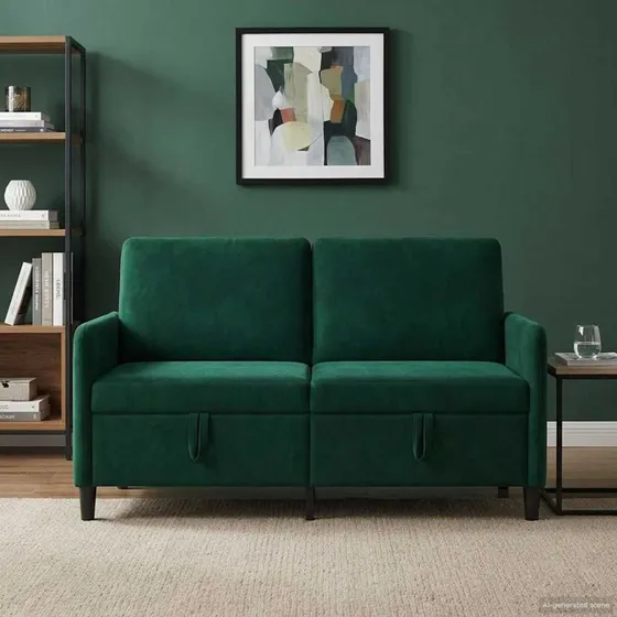 vidaXL Sofa med Opbevaring Mørkegrøn 152 x 78 x 87 cm